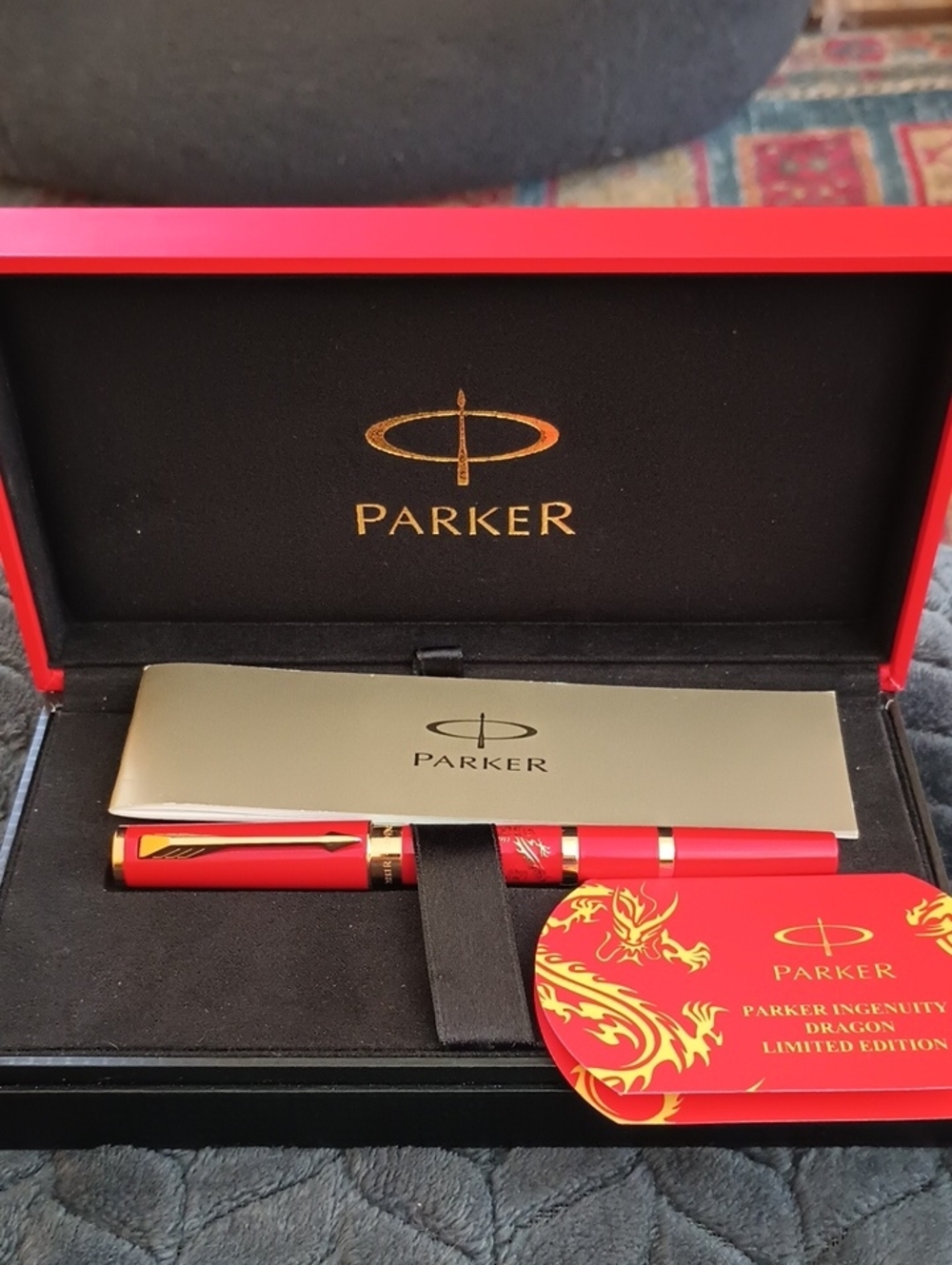 Parker Red Year Of The Dragon Limited Edition Fountain Pen with Gold Accents